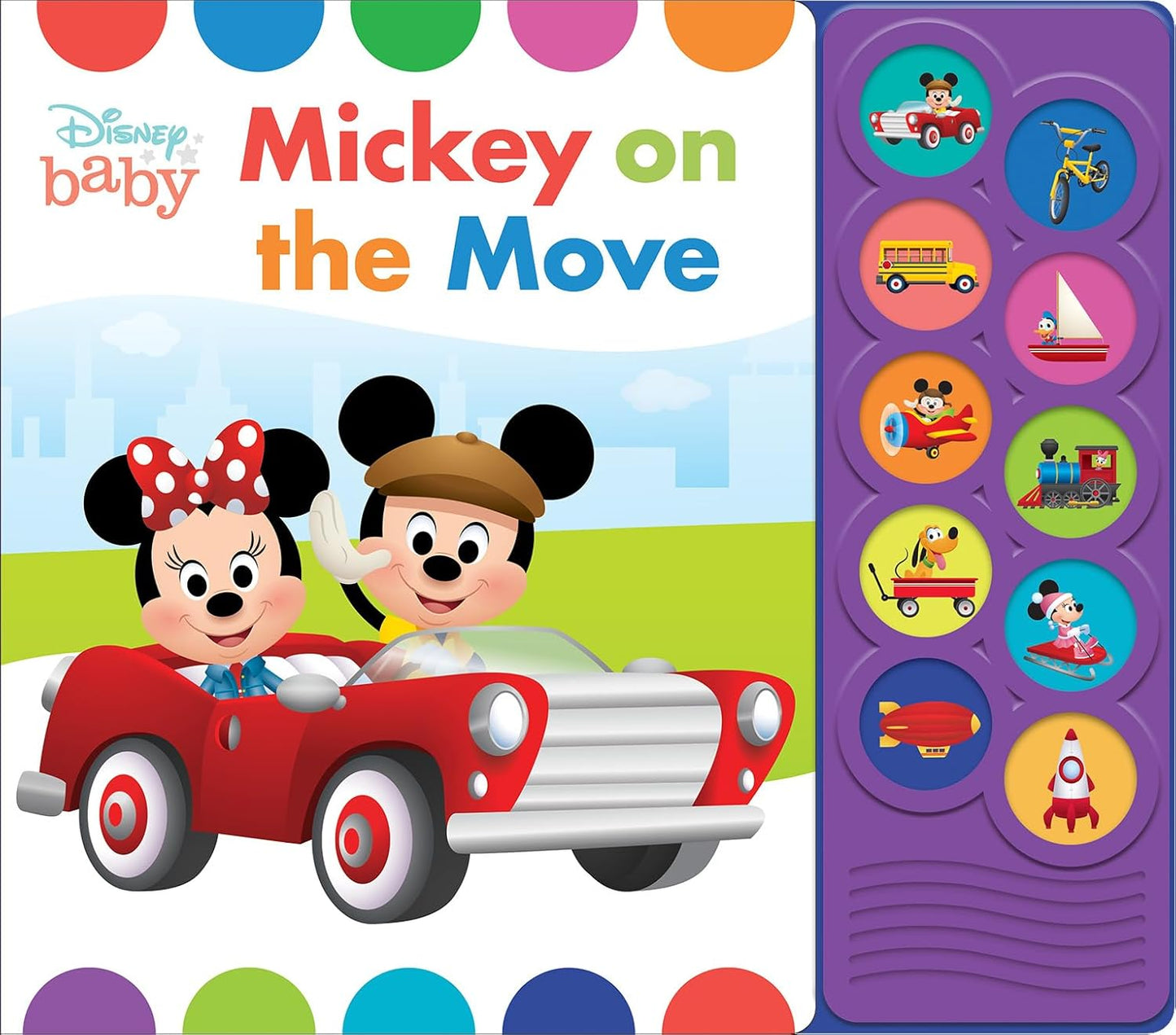 Disney Baby Mickey Mouse, Minnie, and More! - Mickey on the Move 10-Button Sound Book