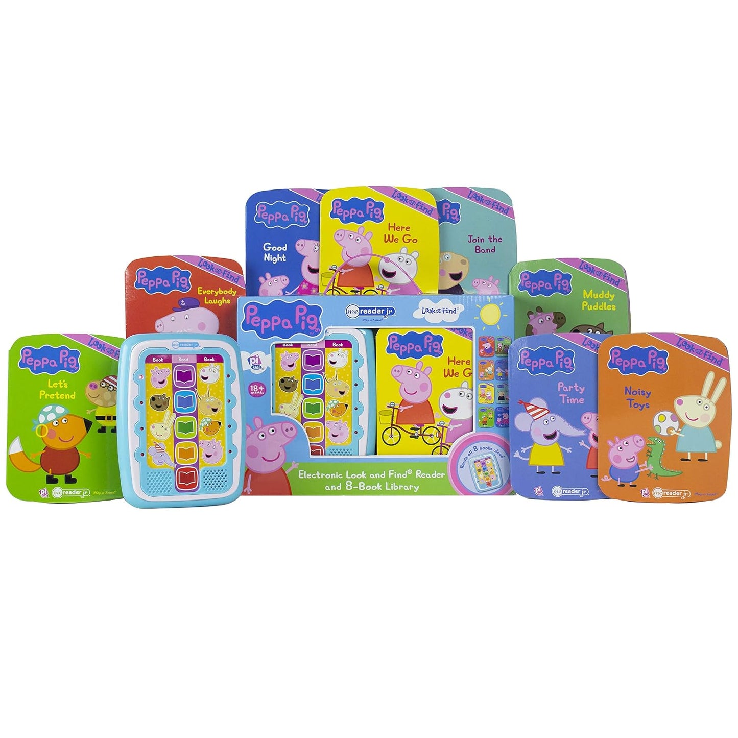 Peppa Pig - Electronic Me Reader Jr and 8 Look and Find Sound Book Library