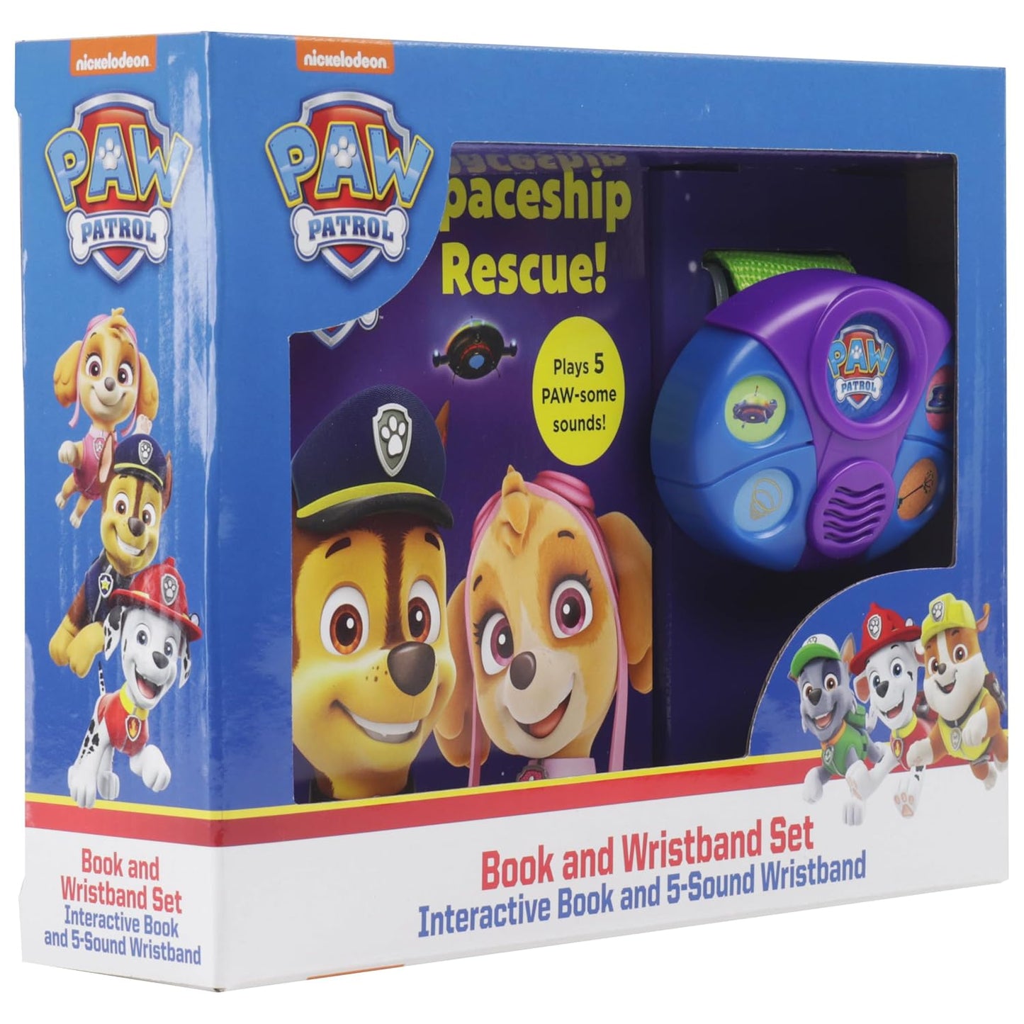 PAW Patrol – Spaceship Rescue! Interactive Book and 5-Sound Wristband Set