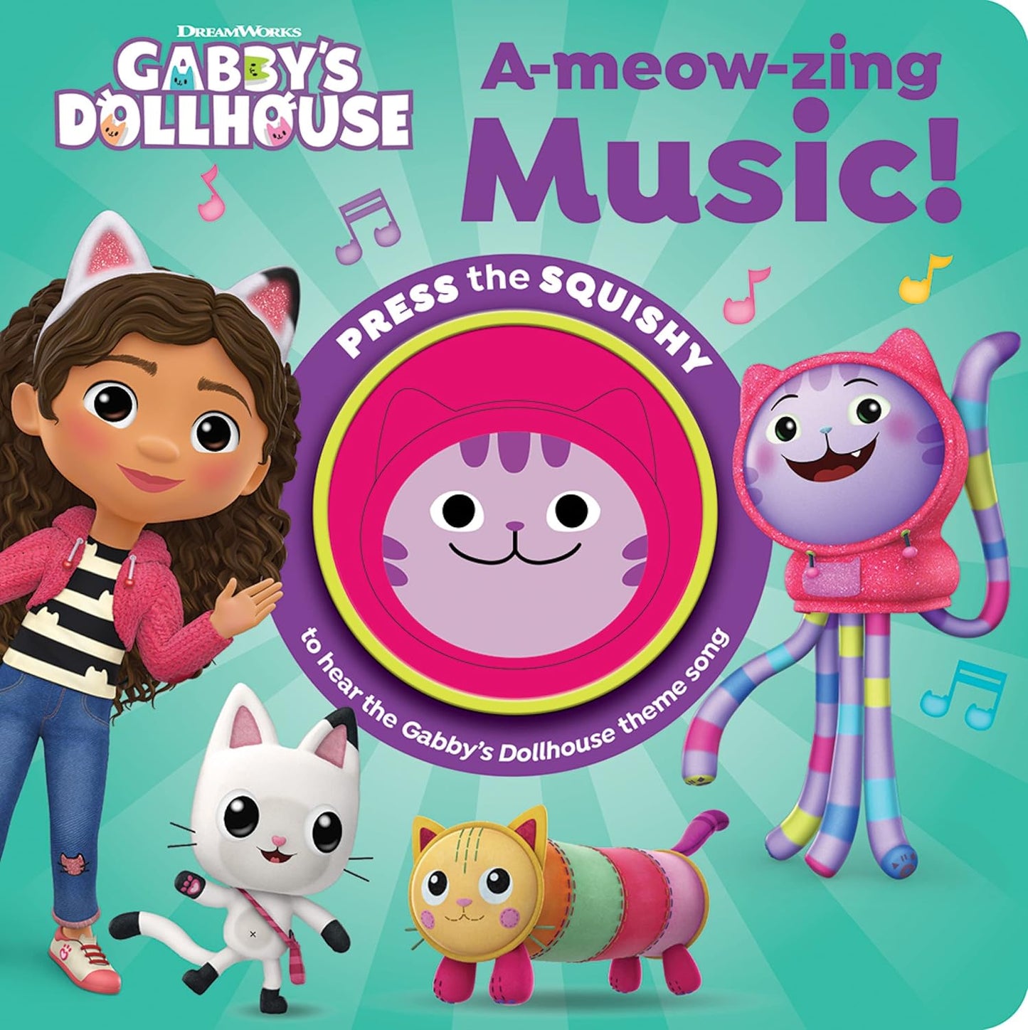 Gabby’s Dollhouse - A-meow-zing Music! Squishy Button Sound Book - Satisfying Tactile and Sensory Play