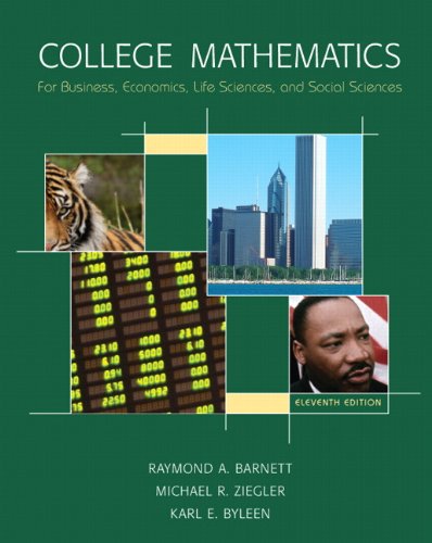 College Mathematics for Business, Economics, Life Sciences, and Social Sciences, Global Edition