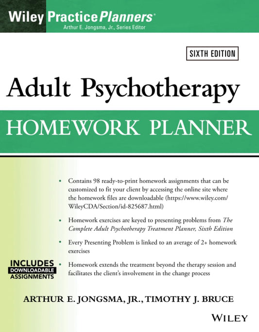 Adult Psychotherapy Homework Planner (6th Edition)
