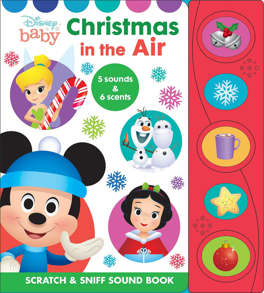 Disney Baby Mickey Mouse, Minnie, Frozen, and More! - Christmas in the Air Scratch & Sniff Sound Book