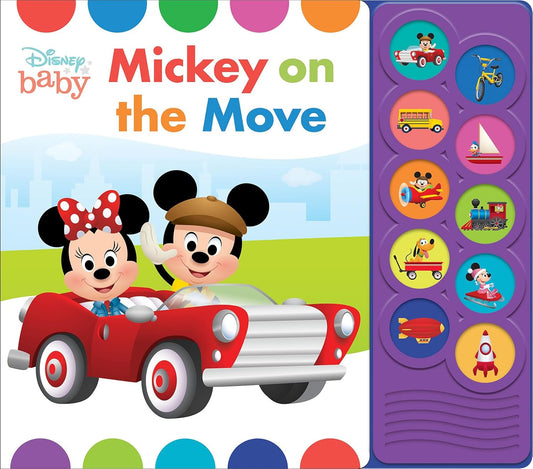 Disney Baby Mickey Mouse, Minnie, and More! - Mickey on the Move 10-Button Sound Book