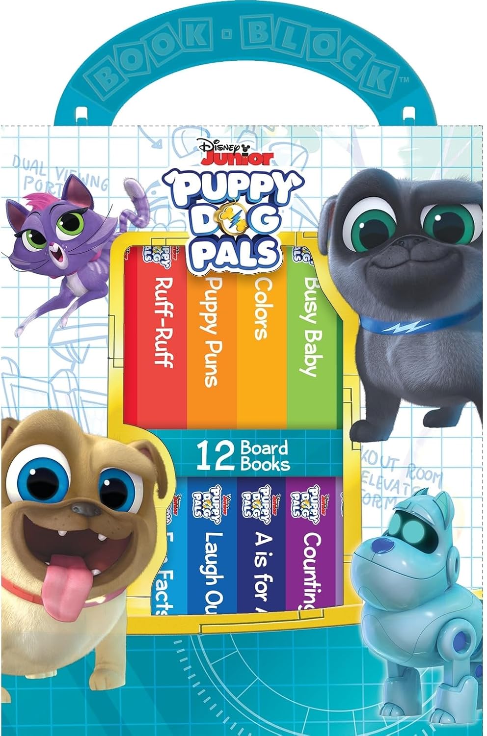 Disney Puppy Dog Pals with Bingo and Rolly - My First Library 12 Board Book Block Set
