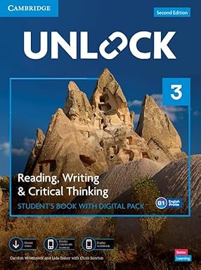 Unlock Level 3 Reading, Writing and Critical Thinking Student's Book with Digital Pack