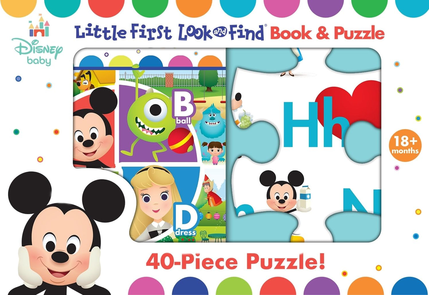 Disney Baby Mickey Mouse, Minnie, Princess, and More! - Little First Look and Find Activity Book and Puzzle Set