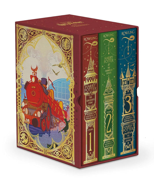 Harry Potter Books 1-3 Boxed Set (Minalima Edition)