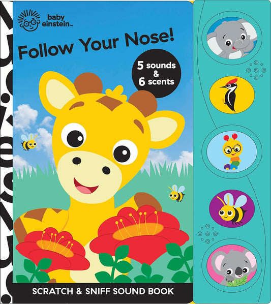 Baby Einstein - Follow Your Nose! Scratch and Sniff Sound Book - Fun Sensory Experience