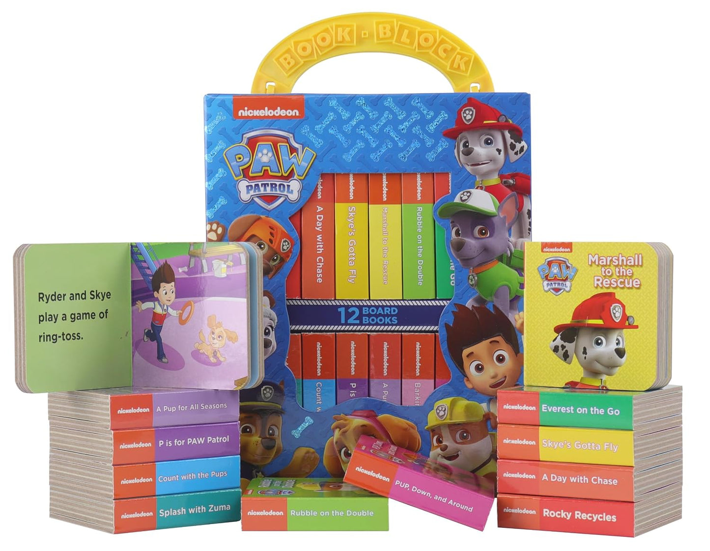 Nickelodeon Paw Patrol Chase, Skye, Marshall, and More! - My First Library Board Book Block 12-Book Set