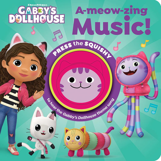 Gabby’s Dollhouse - A-meow-zing Music! Squishy Button Sound Book - Satisfying Tactile and Sensory Play