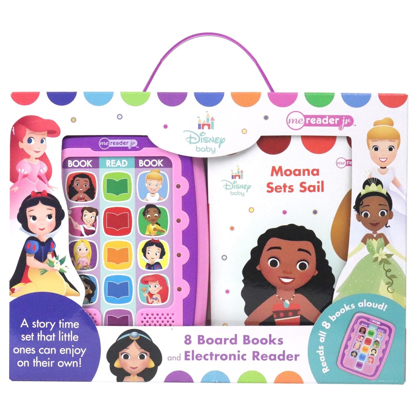 Disney Baby Moana, Ariel, Belle, and More! - Electronic Me Reader Jr. 8 Sound Book Library