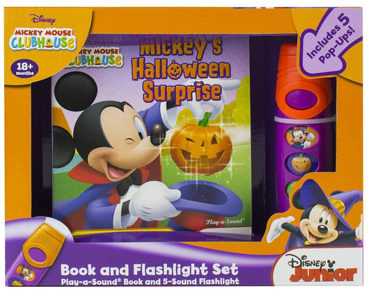 Disney Junior Mickey Mouse Clubhouse: Mickey's Halloween Surprise Book and 5-Sound Flashlight Set