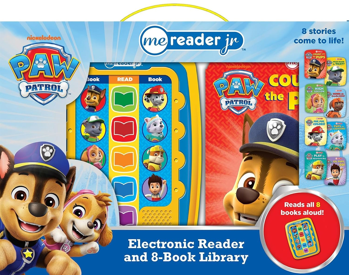 Nickelodeon PAW Patrol Chase, Skye, Marshall, and More! - Electronic Me Reader Jr. 8 Sound Book Library