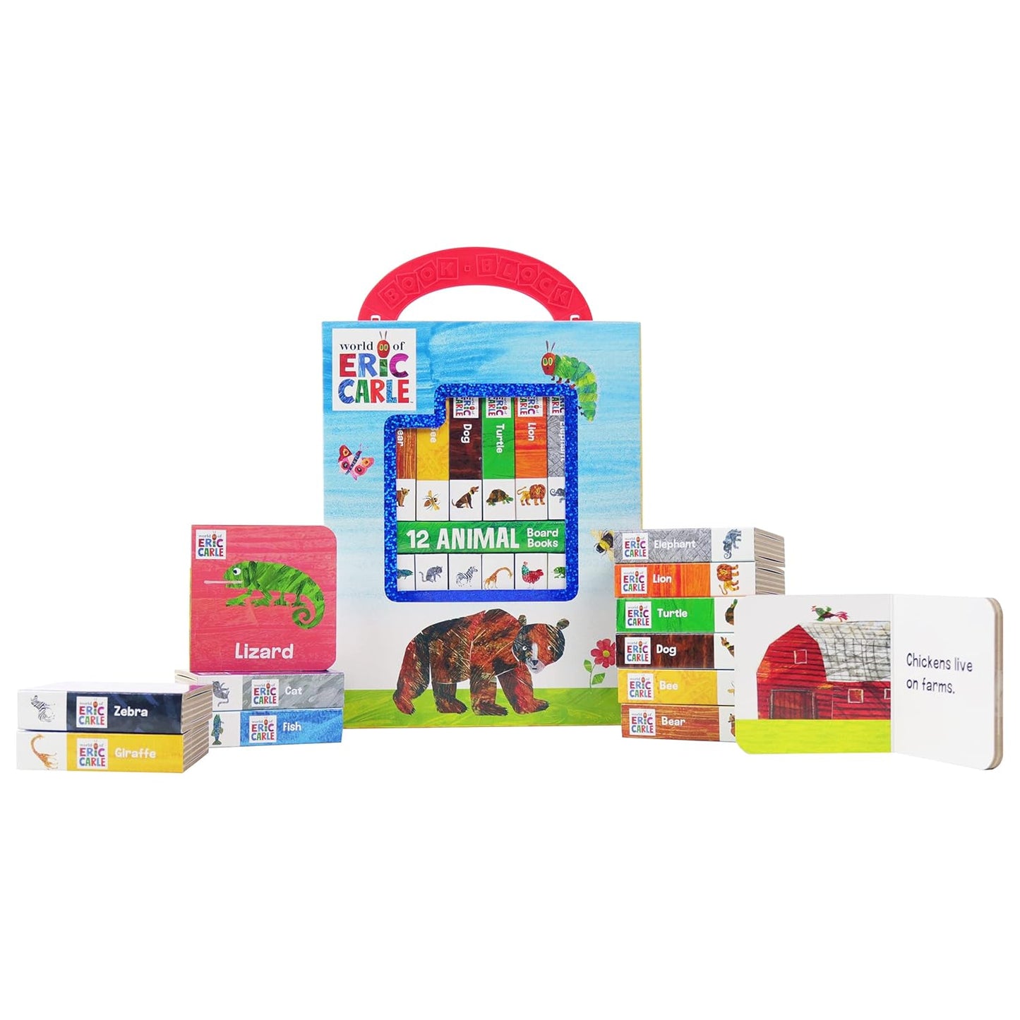 World of Eric Carle, My First Library Animal Board Book Block 12-Book Set