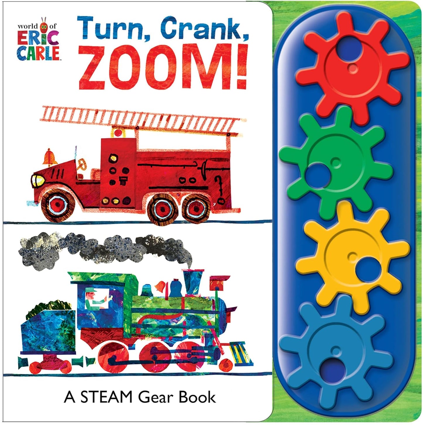 World of Eric Carle, Turn, Crank, Zoom! A STEM Gear Sound Book