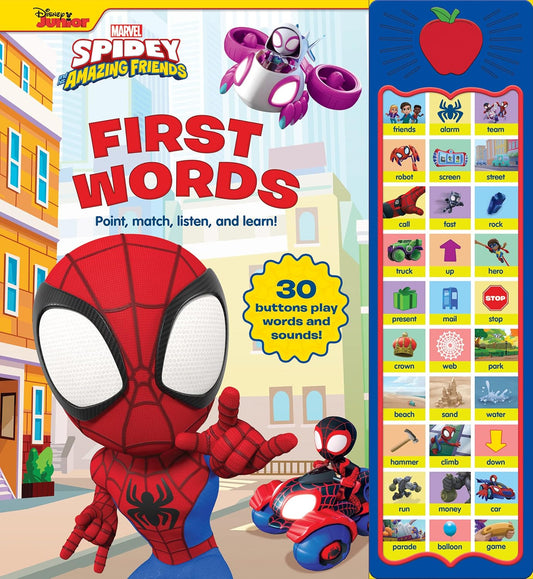 Marvel Spider-man - Spidey and His Amazing Friends - First Words! Point, Match, Listen, and Learn! 30-Button Sound Book