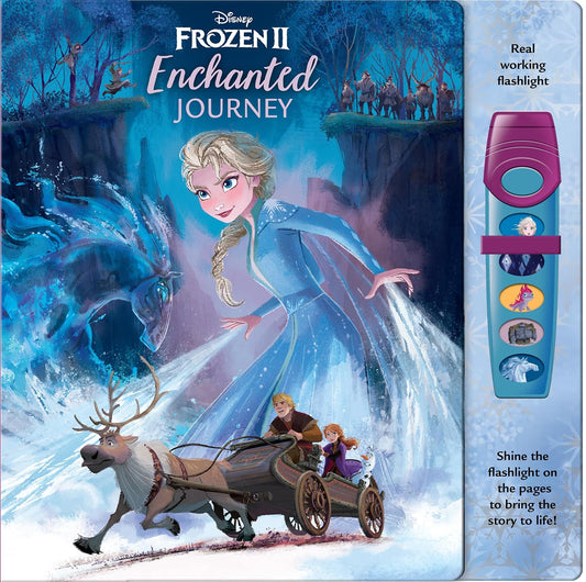 Disney Frozen 2 Elsa, Anna, Olaf and More! - Enchanted Journey - Sound Book and Interactive Sound Flashlight Toy Set