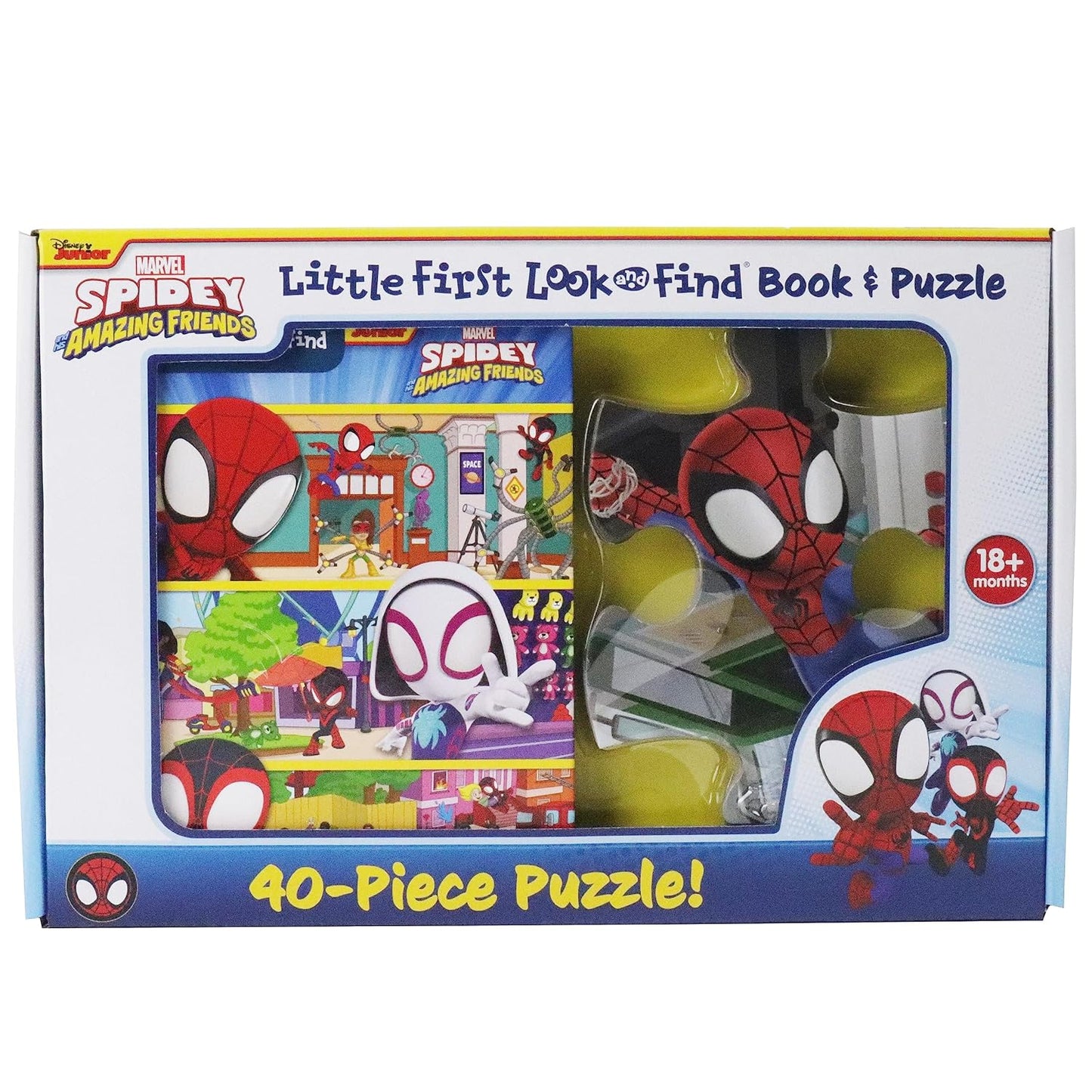 Disney Junior Marvel Spidey and His Amazing Friends - Little First Look and Find Activity Book & Interactive Puzzle Toy Set