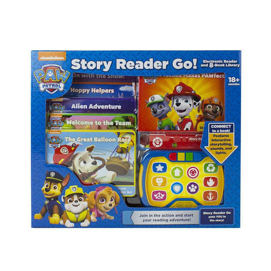 Nickelodeon Paw Patrol: Story Reader Go! Electronic Reader and 8-Book Library Sound Book Set