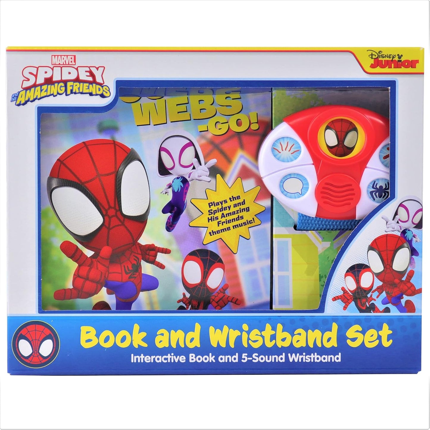 Disney Junior Marvel Spidey and His Amazing Friends: Go-Webs-Go! Book and 5-Sound Wristband Set