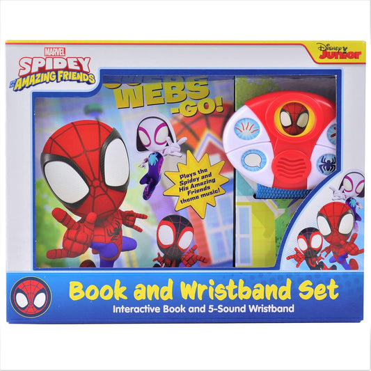 Disney Junior Marvel Spidey and His Amazing Friends: Go-Webs-Go! Book and 5-Sound Wristband Set
